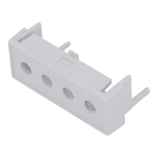 P05020207T.BL; Terminals cover; grey; 7.65mm; Holes no: 4; ITALTRONIC