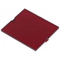 P05030821F; Front panel; without frame,with holder; semi-transparent red; ITALTRONIC