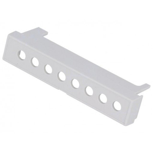 P05040204T.BL; Terminals cover; grey; 7.65mm; Holes no: 8; ITALTRONIC