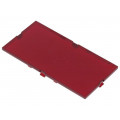 P05050821F; Front panel; without frame,with holder; semi-transparent red; ITALTRONIC