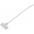 111-81919; Cable tie; with label; L: 110mm; W: 2.5mm; polyamide; 80N; natural; HELLERMANNTYTON