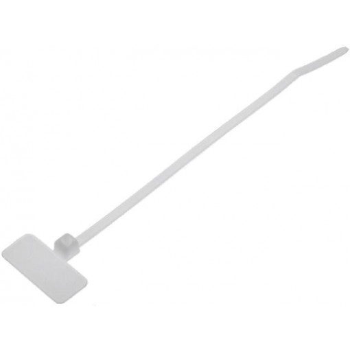 111-81919; Cable tie; with label; L: 110mm; W: 2.5mm; polyamide; 80N; natural; HELLERMANNTYTON