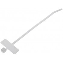 111-81821; Cable tie; with label; L: 100mm; W: 2.3mm; polyamide; 80N; natural; HELLERMANNTYTON