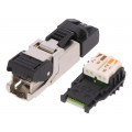 J00026A2001; Plug; RJ45; PIN: 8; Cat: 6a; shielded,with protective cap; 5÷9mm; TELEGÄRTNER
