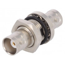 J01004A1233; Coupler; BNC socket,both sides; straight; 50Ω; teflon; TELEGÄRTNER