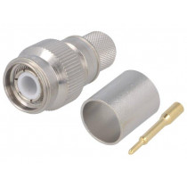 J01010A0051; Plug; TNC; male; straight; 50Ω; RG213; crimped; for cable; teflon; TELEGÄRTNER