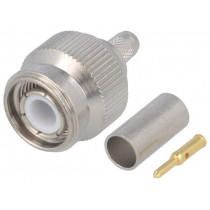 J01010A2255; Plug; TNC; male; straight; 50Ω; B9907,KX15,LMR195,RG58C/U; crimped; TELEGÄRTNER