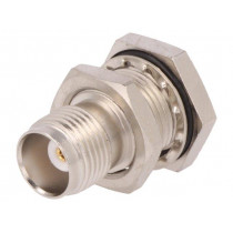 J01011A0061; Socket; TNC; female; straight; 50Ω; crimped; teflon; gold-plated; TELEGÄRTNER