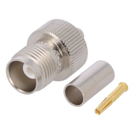 J01011A2265; Plug; TNC; female; straight; 50Ω; B9907,KX15,RG58C/U; crimped; TELEGÄRTNER