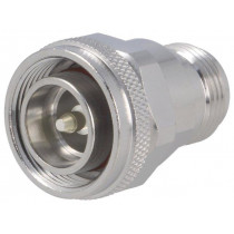 J01027A0023; Adapter; N socket,4.3-10 plug; Insulation: teflon; 6GHz; 50Ω; TELEGÄRTNER