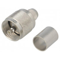 J01040A0006; Plug; UHF (PL-259); male; straight; RG213; crimped; for cable; 50Ω; TELEGÄRTNER J01040A0006; Plug; UHF (PL-259); male; straight; RG213; crimped; for cable; 50Ω; TELEGÄRTNER