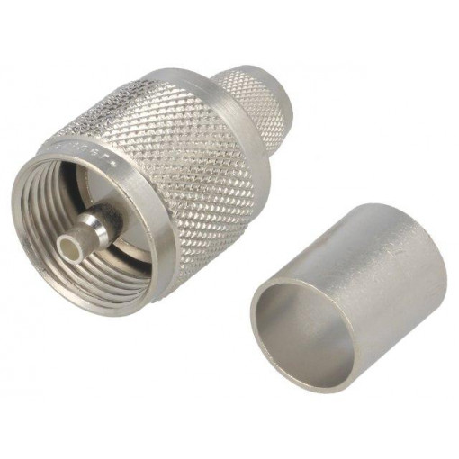 J01040A0006; Plug; UHF (PL-259); male; straight; RG213; crimped; for cable; 50Ω; TELEGÄRTNER J01040A0006; Plug; UHF (PL-259); male; straight; RG213; crimped; for cable; 50Ω; TELEGÄRTNER