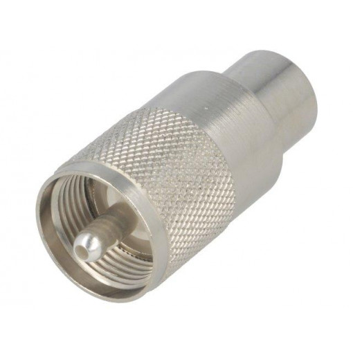 J01040A0602; Plug; UHF (PL-259); male; straight; RG213; soldering,twist-on; TELEGÄRTNER