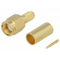 J01150A0041; Plug; SMA; male; straight; 50Ω; soldering,crimped; for cable; TELEGÄRTNER