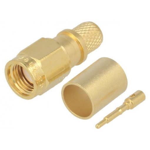 J01150A0611; Plug; SMA; male; straight; 50Ω; B7808A,CNT-240,H155,LMR240; teflon; TELEGÄRTNER