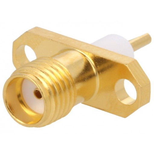 J01151A0151; Socket; SMA; female; straight; 50Ω; soldering; teflon; gold-plated; TELEGÄRTNER