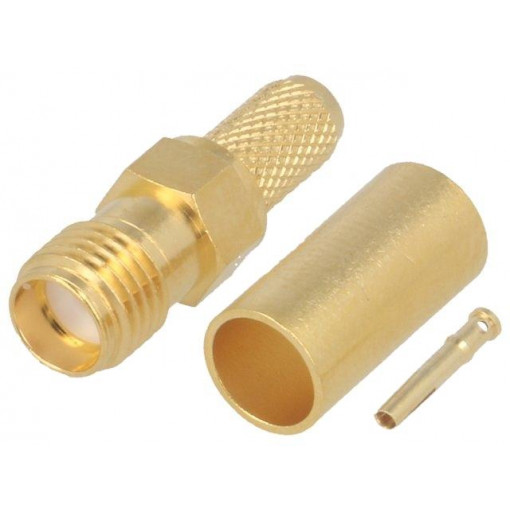 J01151A0491; Plug; SMA; female; straight; 50Ω; B9907,KX15,RG58C/U; for cable; TELEGÄRTNER