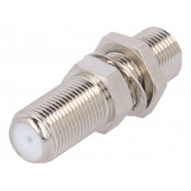 J01602A0000; Coupler; F socket x2; 75Ω; for panel mounting,screwed; 3GHz; TELEGÄRTNER