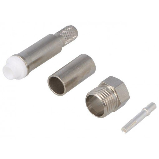 J01701A0007; Plug; FME; female; straight; crimped; for cable; TELEGÄRTNER