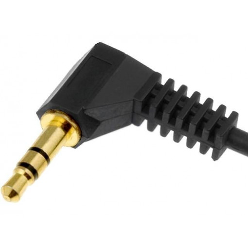 ; Cable; gold-plated; Jack 3.5mm 3pin angled plug,wires; 0.8m; 4CARMEDIA