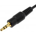 ; Cable; gold-plated; wires,Jack 3.5mm 3pin plug; 0.8m; black; 4CARMEDIA
