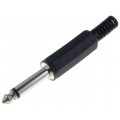 ; Plug; Jack 6,3mm; male; mono; with strain relief; straight; 