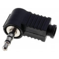 ; Plug; Jack 3,5mm; male; stereo; angled 90°; for cable; soldering; 