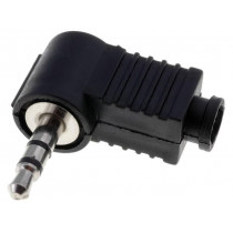 ; Plug; Jack 3,5mm; male; stereo; angled 90°; for cable; soldering; 