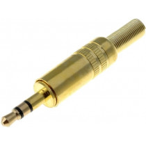 ; Plug; Jack 3,5mm; male; stereo; with strain relief; straight; 