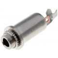 ; Socket; Jack 3,5mm; female; stereo; straight; for panel mounting; 