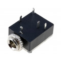 ; Socket; Jack 3,5mm; female; stereo; with on/off switch; THT; 