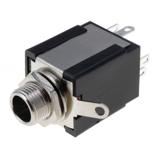JC-118; Socket; Jack 6,3mm; stereo; straight; for panel mounting; 10mm; NINIGI