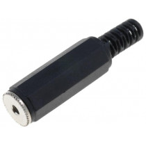 ; Plug; Jack 2,5mm; female; mono; with strain relief; straight; 