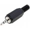 JC-135; Plug; Jack 2,5mm; male; with strain relief; ways: 4; straight; NINIGI