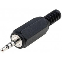 JC-135; Plug; Jack 2,5mm; male; with strain relief; ways: 4; straight; NINIGI