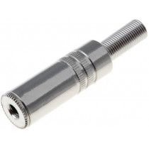 ; Plug; Jack 3,5mm; female; mono; with strain relief; straight; 