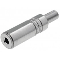 ; Plug; Jack 3,5mm; female; stereo; with strain relief; straight; 