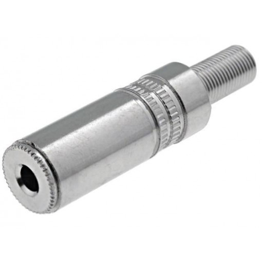 ; Plug; Jack 3,5mm; female; stereo; with strain relief; straight; 