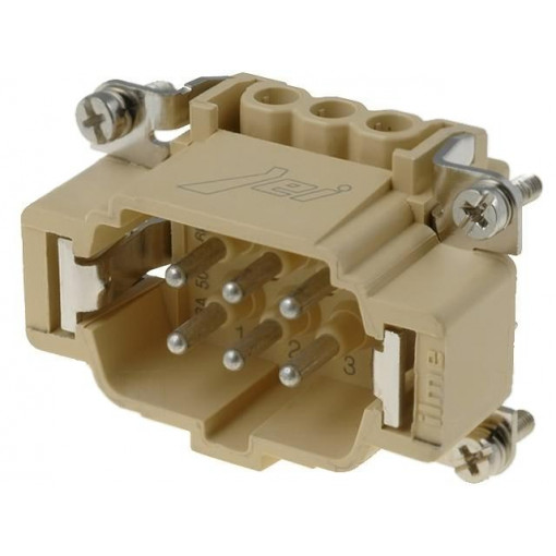 JNEM 06; Connector: rectangular; male; JEI; PIN: 6; 6+PE; size 44.27; 16A; ILME