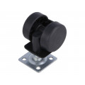 JPN 040 P26X26; Furniture wheel; Ø: 40mm; H: 44mm; torsional,with mounting plate; COLSON JPN 040 P26X26; Furniture wheel; Ø: 40mm; H: 44mm; torsional,with mounting plate; COLSON