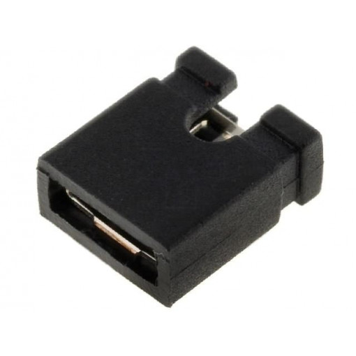JUMPER-B; Jumper; pin strips; female; open; 2.54mm; 1x2; black; NINIGI