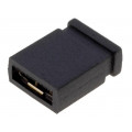 JUMPER-B-Z; Jumper; pin strips; female; closed; 2.54mm; 1x2; black; NINIGI JUMPER-B-Z; Jumper; pin strips; female; closed; 2.54mm; 1x2; black; NINIGI