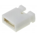 JUMPER-W; Jumper; pin strips; female; open; 2.54mm; 1x2; white; NINIGI