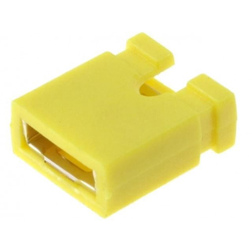 JUMPER-Y; Jumper; pin strips; female; open; 2.54mm; 1x2; yellow; NINIGI