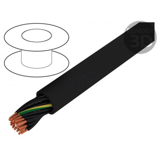 10347; Wire; JZ-500-BK; 25G0,5mm2; unshielded; 300/500V; PVC; Cu; stranded; HELUKABEL