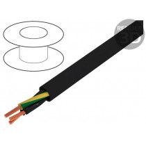 10349; Wire; JZ-500-BK; 3G0,75mm2; unshielded; 300/500V; PVC; Cu; stranded; HELUKABEL
