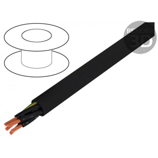 10343; Wire; JZ-500-BK; 5G0,5mm2; unshielded; 300/500V; PVC; Cu; stranded; HELUKABEL