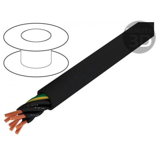 10344; Wire; JZ-500-BK; 7G0,5mm2; unshielded; 300/500V; PVC; Cu; stranded; HELUKABEL