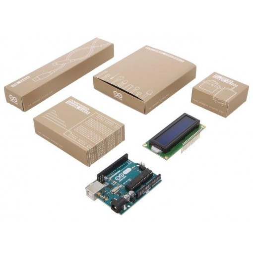 ARDUINO STARTER KIT GERMAN; Arduino; 5VDC; ATMEGA328; GPIO,I2C,PWM,SPI,UART; ARDUINO ARDUINO STARTER KIT GERMAN; Arduino; 5VDC; ATMEGA328; GPIO,I2C,PWM,SPI,UART; ARDUINO