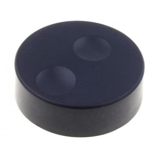 CL71660B; Knob; without pointer; plastic; Øshaft: 6mm; Ø39.6x13.5mm; black; CLIFF